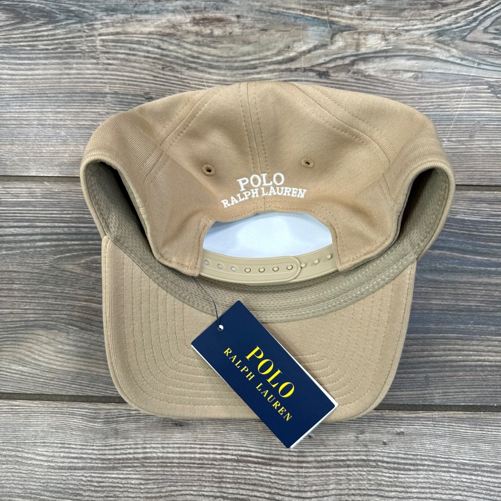 Polo Ralph Lauren Mens Ponte Ball Cap Tan White Pony NWT - Picture 3 of 6